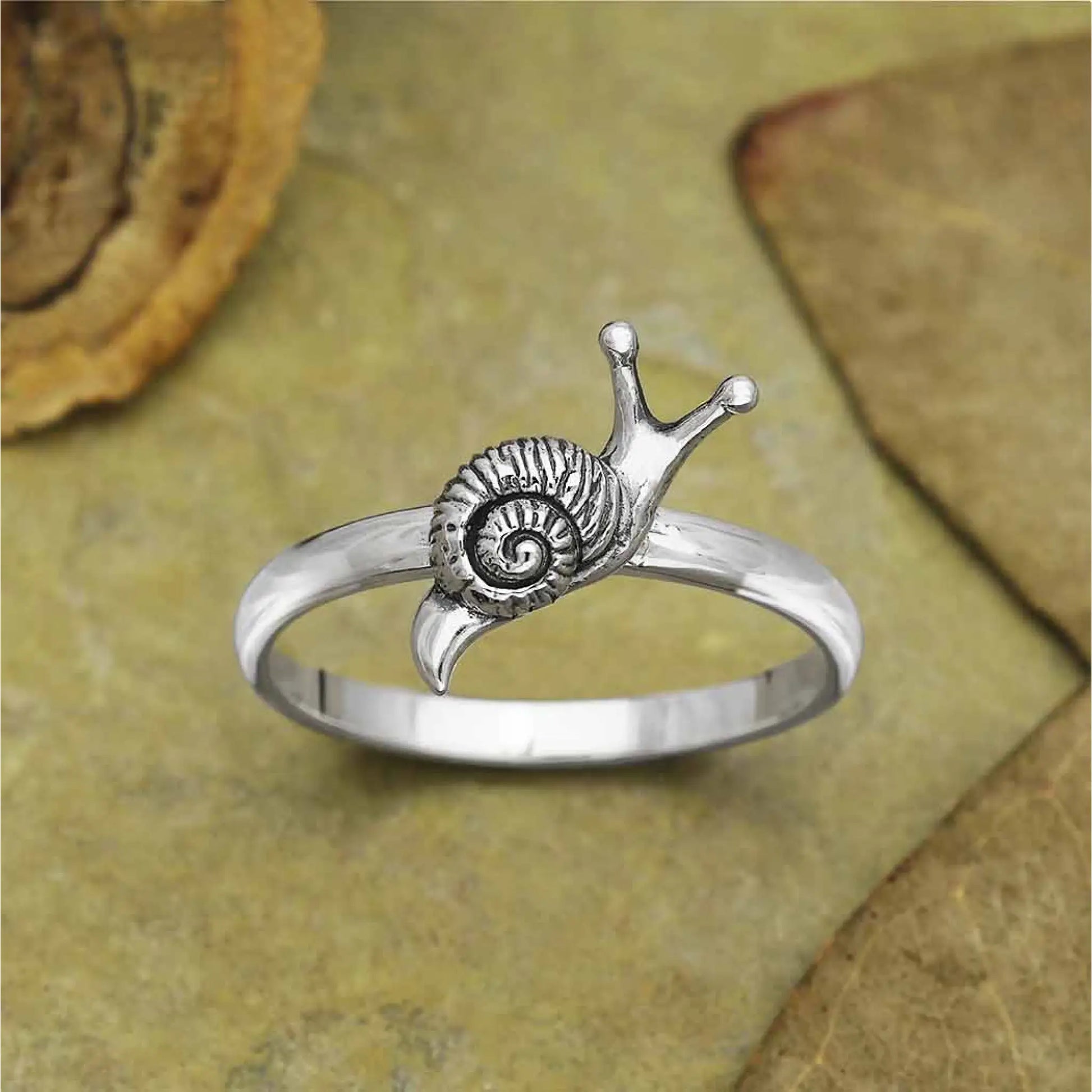 Sterling Silver Tiny Snail Ring - Jewelry