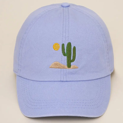 Sunny Cactus Day- embroidered dad cap - Hats