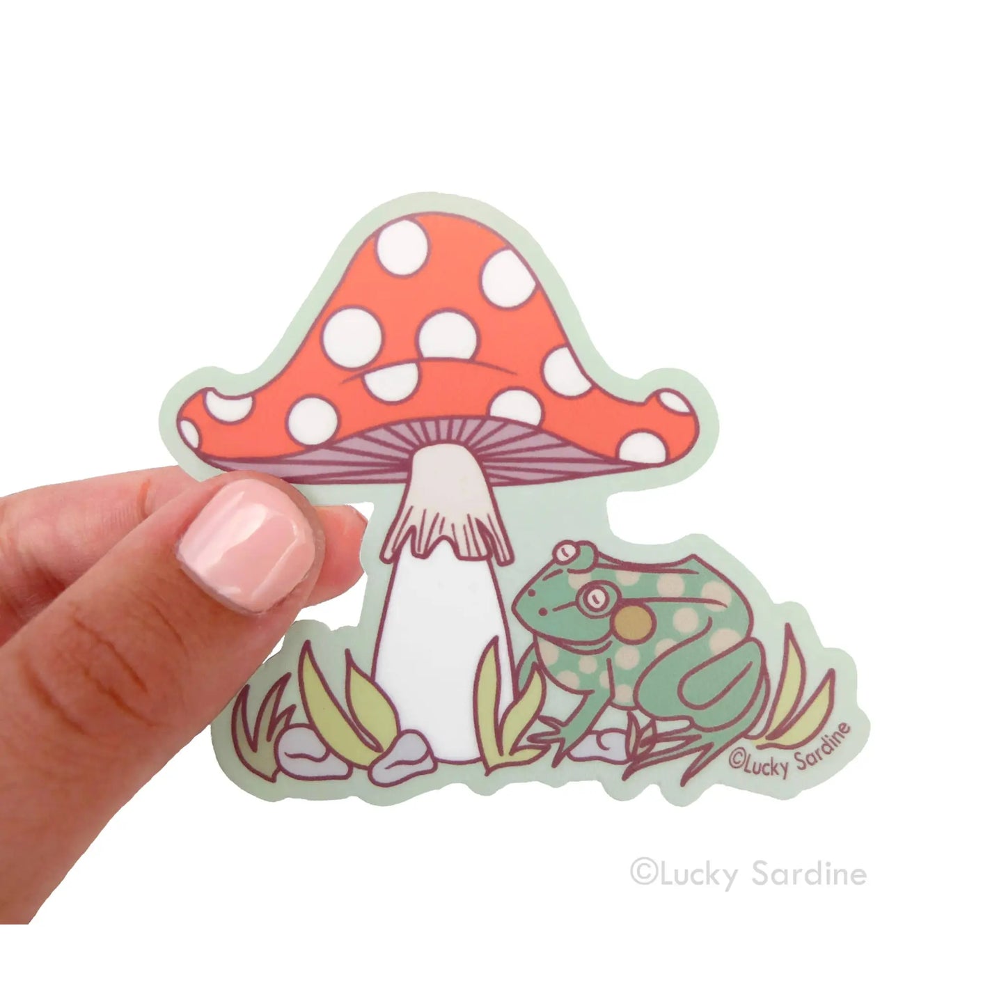 Toad Frog Mushroom Vinyl Sticker