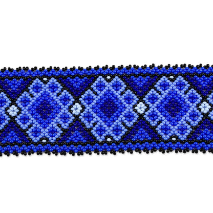 Wixarika Blue - Huichol beaded bracelet - Jewelry