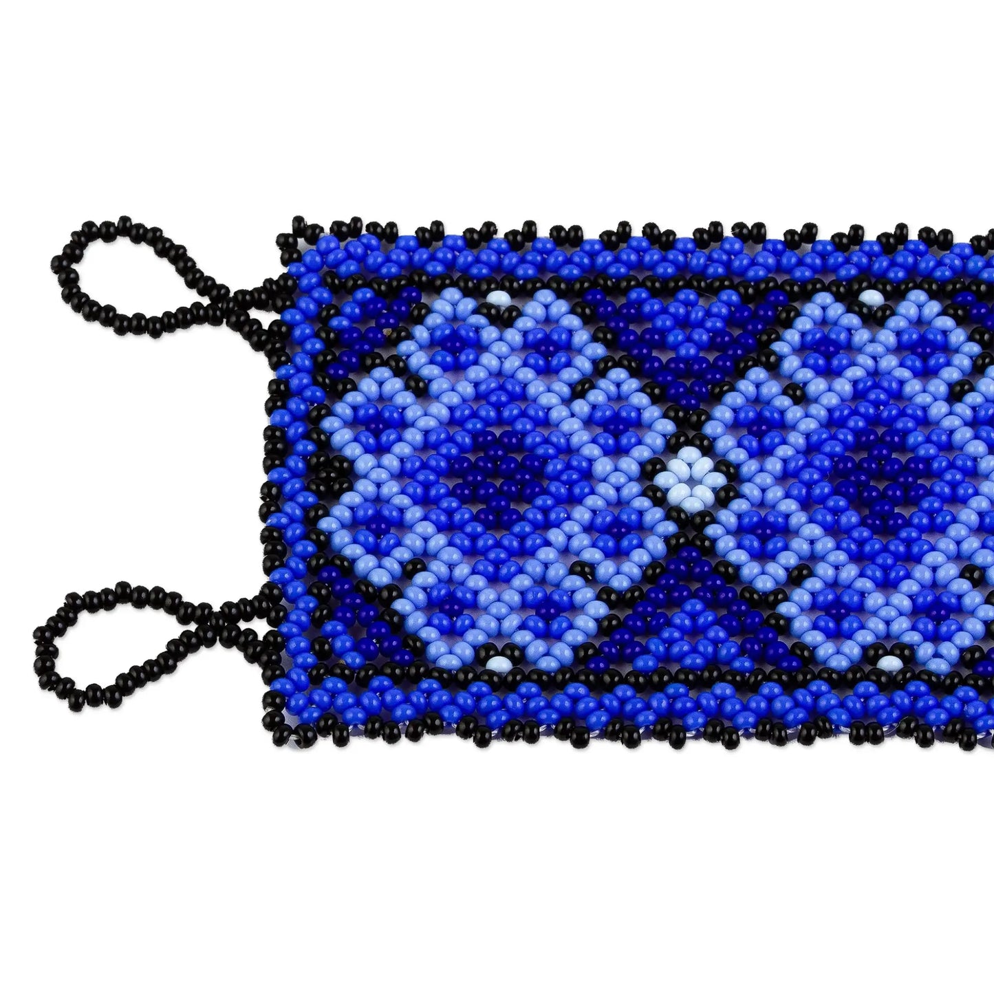 Wixarika Blue - Huichol beaded bracelet - Jewelry