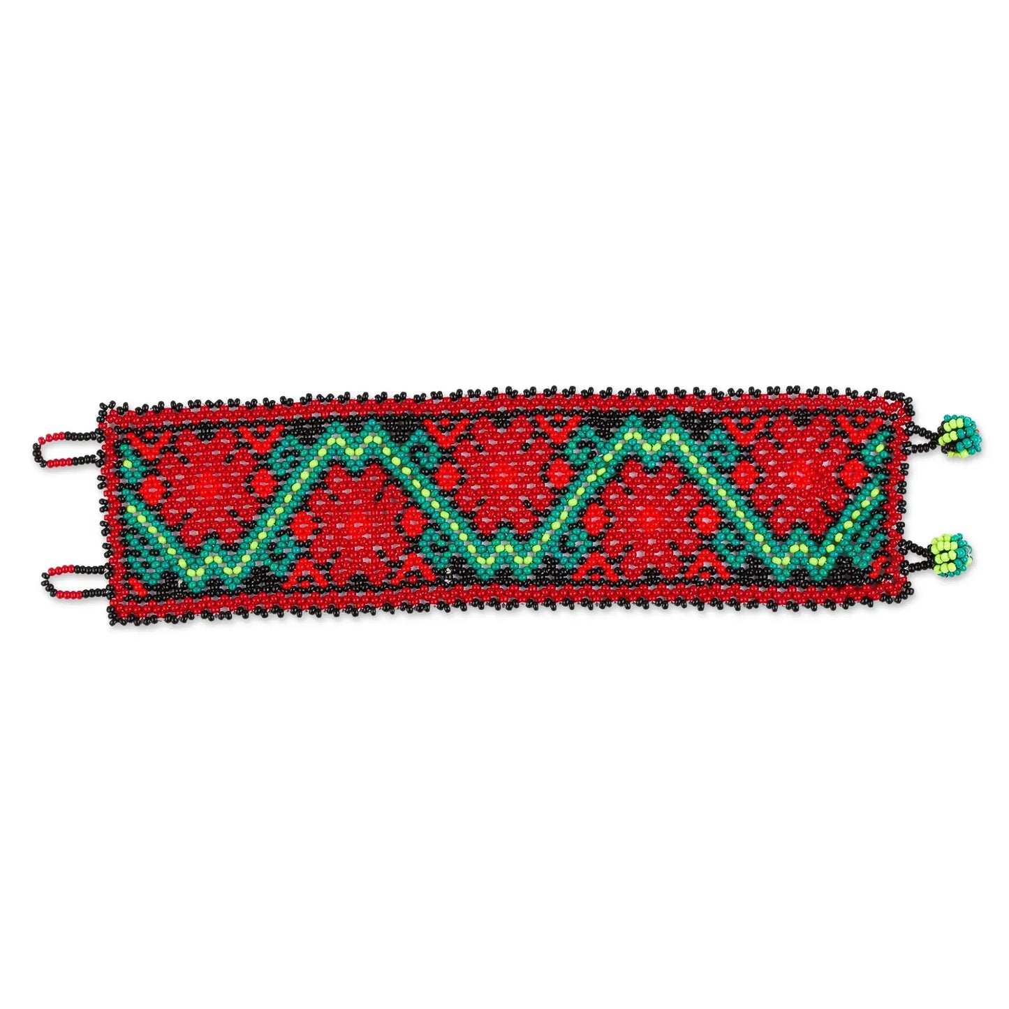 Wixarika Cactus - Huichol beaded bracelet - Jewelry