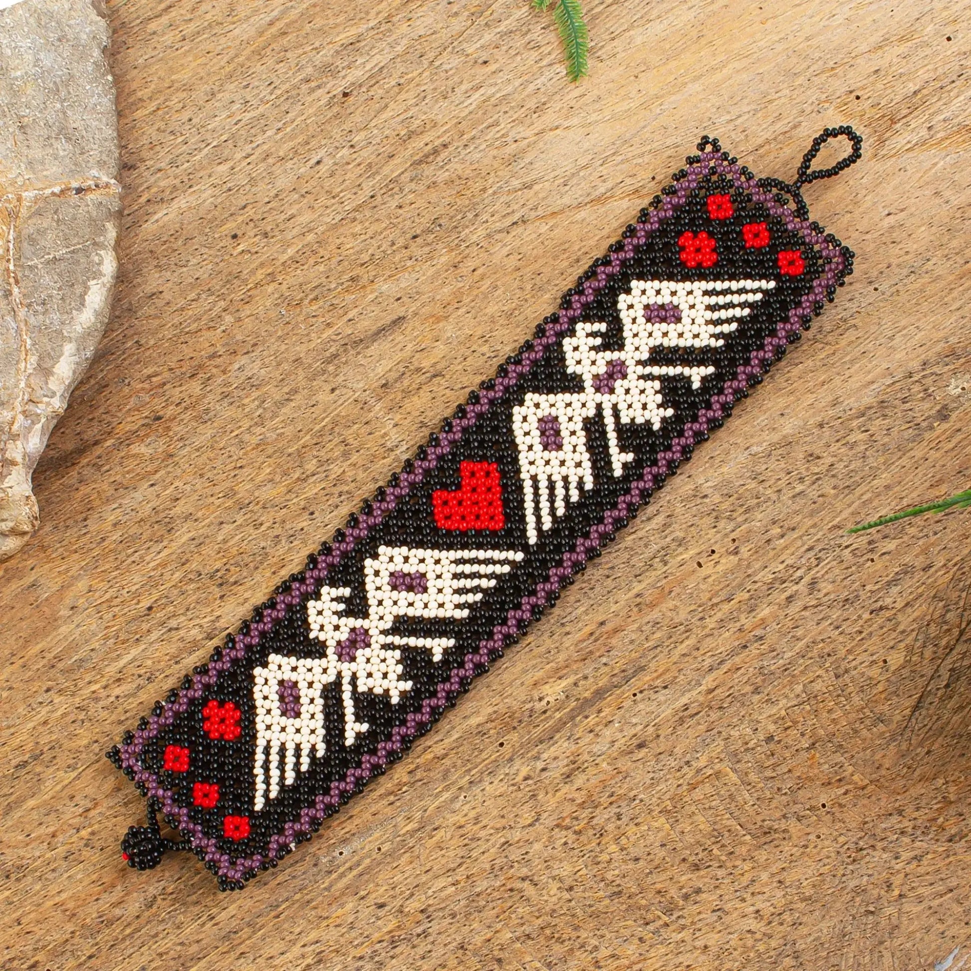 Wixarika Eagle - Huichol beaded bracelet - Jewelry