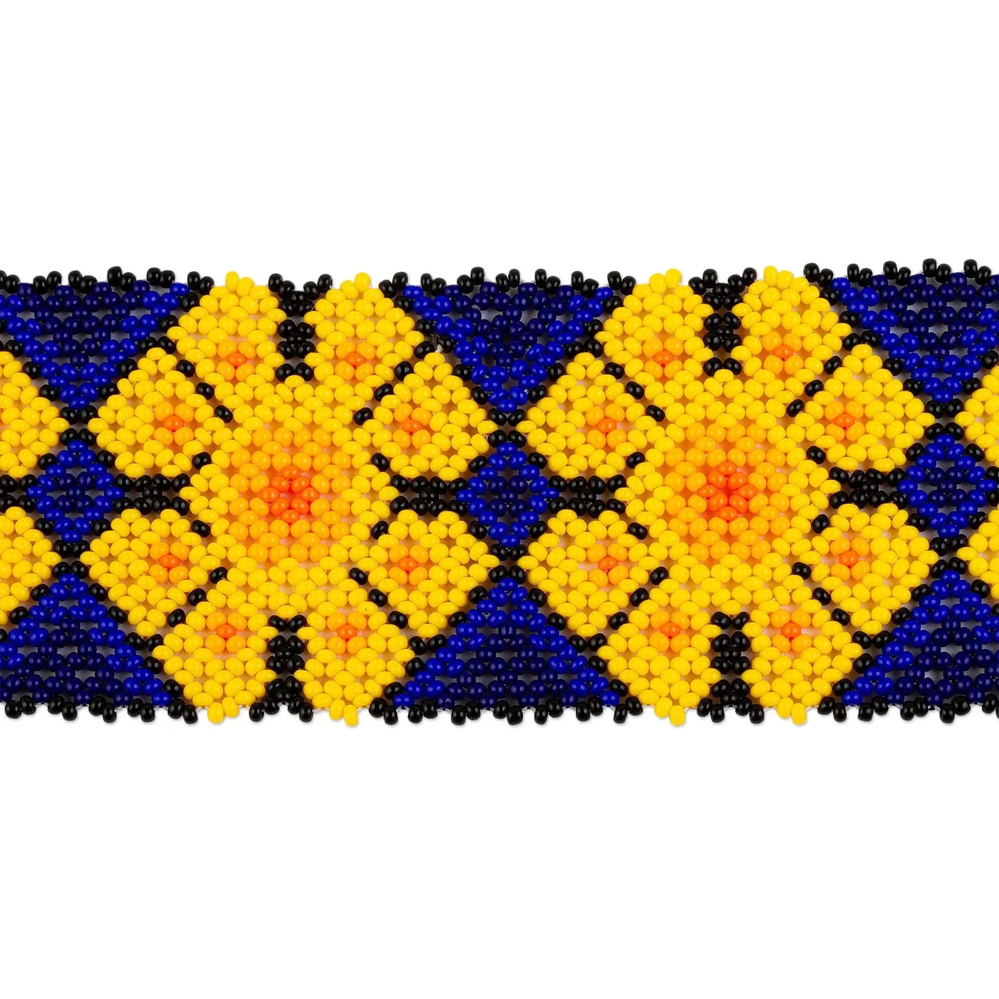 Wixarika Flowers - Huichol beaded bracelet - Jewelry