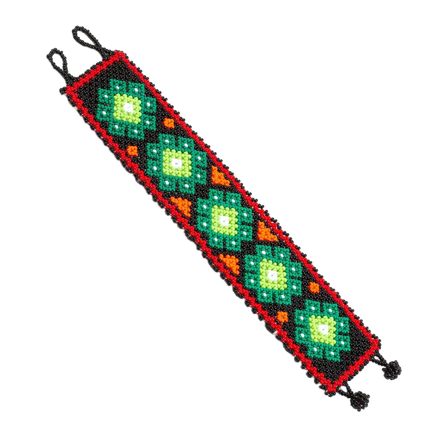 Wixarika Green - Huichol beaded bracelet - Jewelry