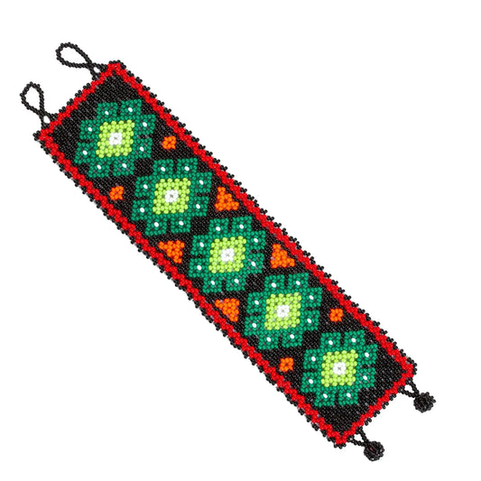 Wixarika Green - Huichol beaded bracelet - Jewelry