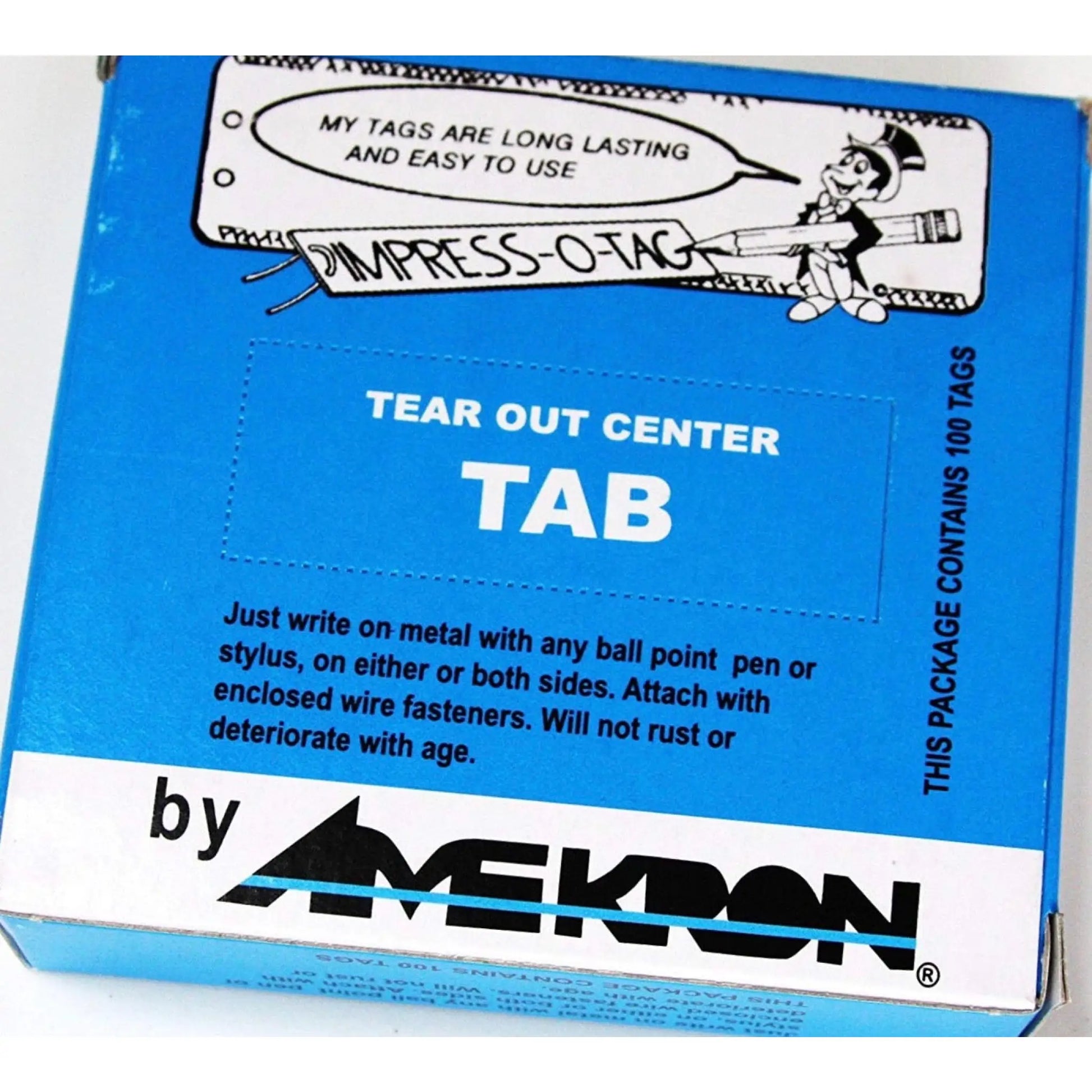 Amekron Impress-O-Tags Aluminum Plant Label Tree Tags Pot Label Tag Outdoor  Marker Metal (100 Regular Size Labels)