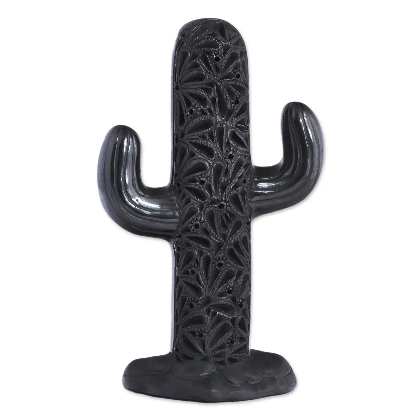 Barro Negro Floral Cactus - Art