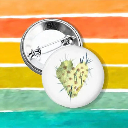 Cacti Love Watercolor button - Button