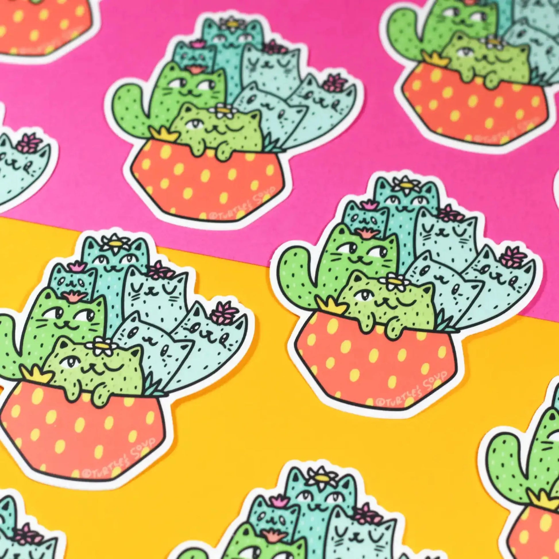 Cactus Cats vinyl sticker - Sticker