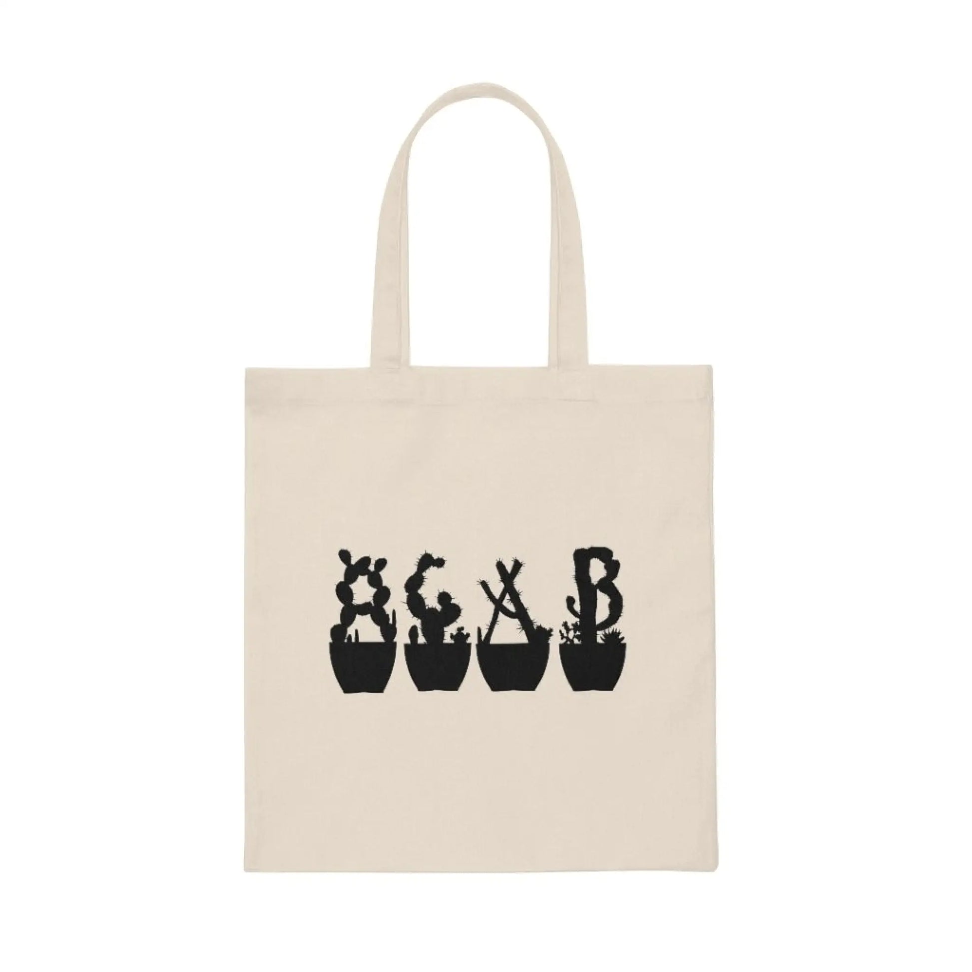 Canvas Tote Bag - Just Beautiful Cactuses - Natural / One