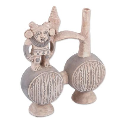 Chancay Effigy - Ancient Peruvian Style Decorative Vessel in