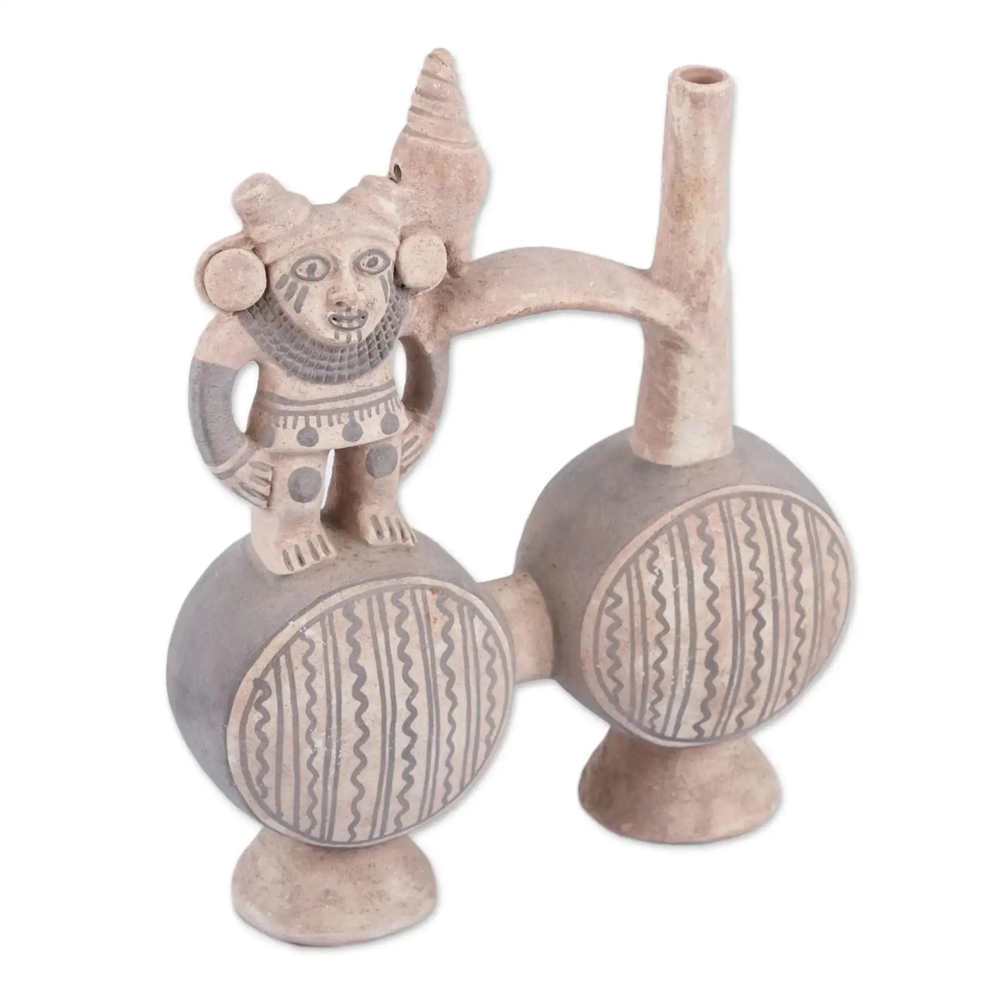 Chancay Effigy - Ancient Peruvian Style Decorative Vessel in