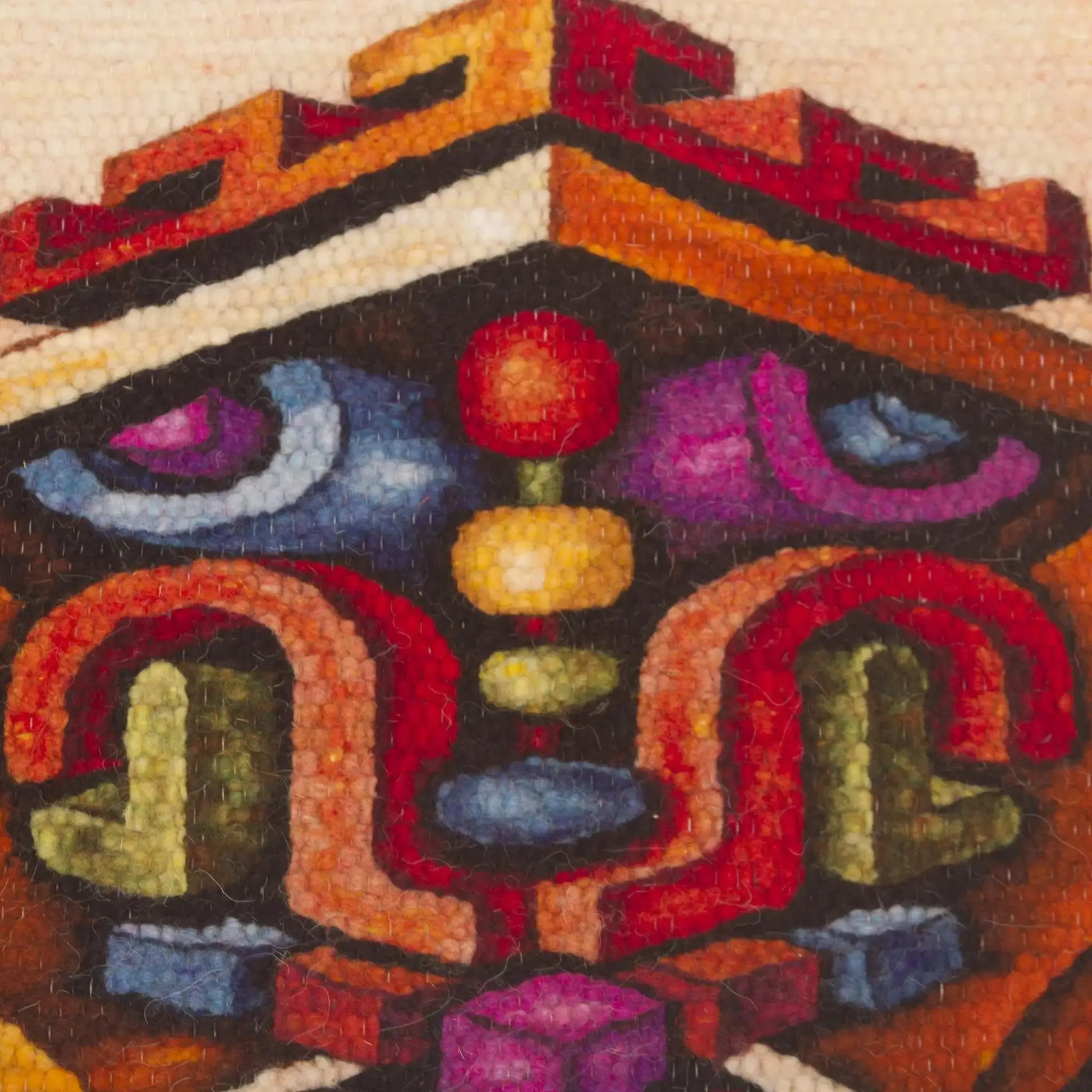 Chavin de Huantar - Wool Tapestry with Alpaca Borders - Art