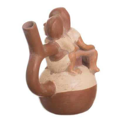 Childbirth - Moche Museum Replica Ceramic Sculpture Handmade