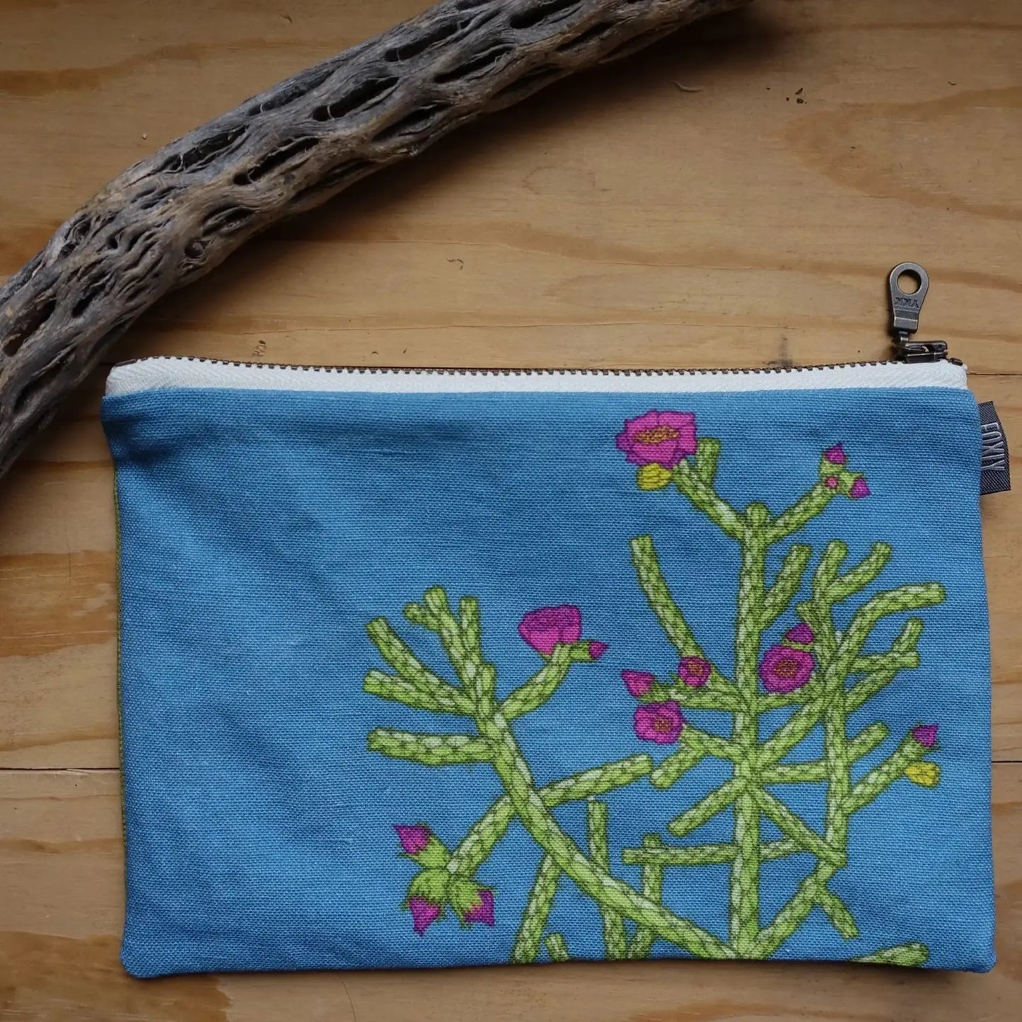 Cholla Cactus Fabric Zipper Pouch - Bag