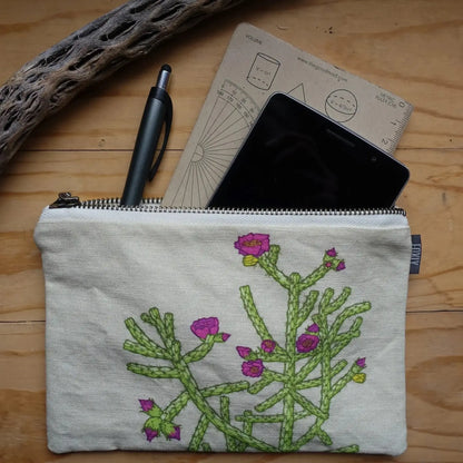 Cholla Cactus Fabric Zipper Pouch - Bag