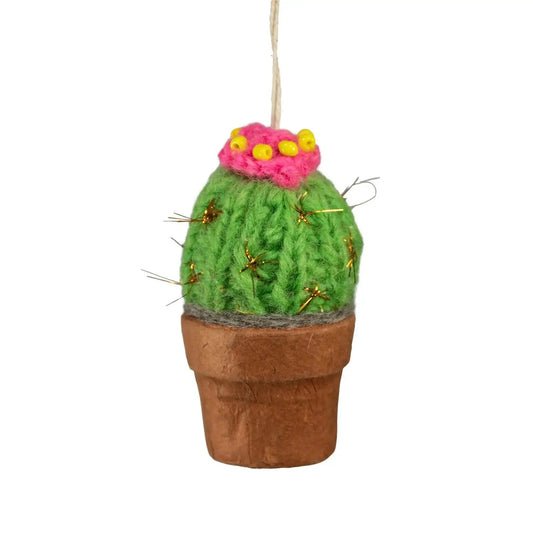 Crochet Pincushion Cactus Ornament - Art