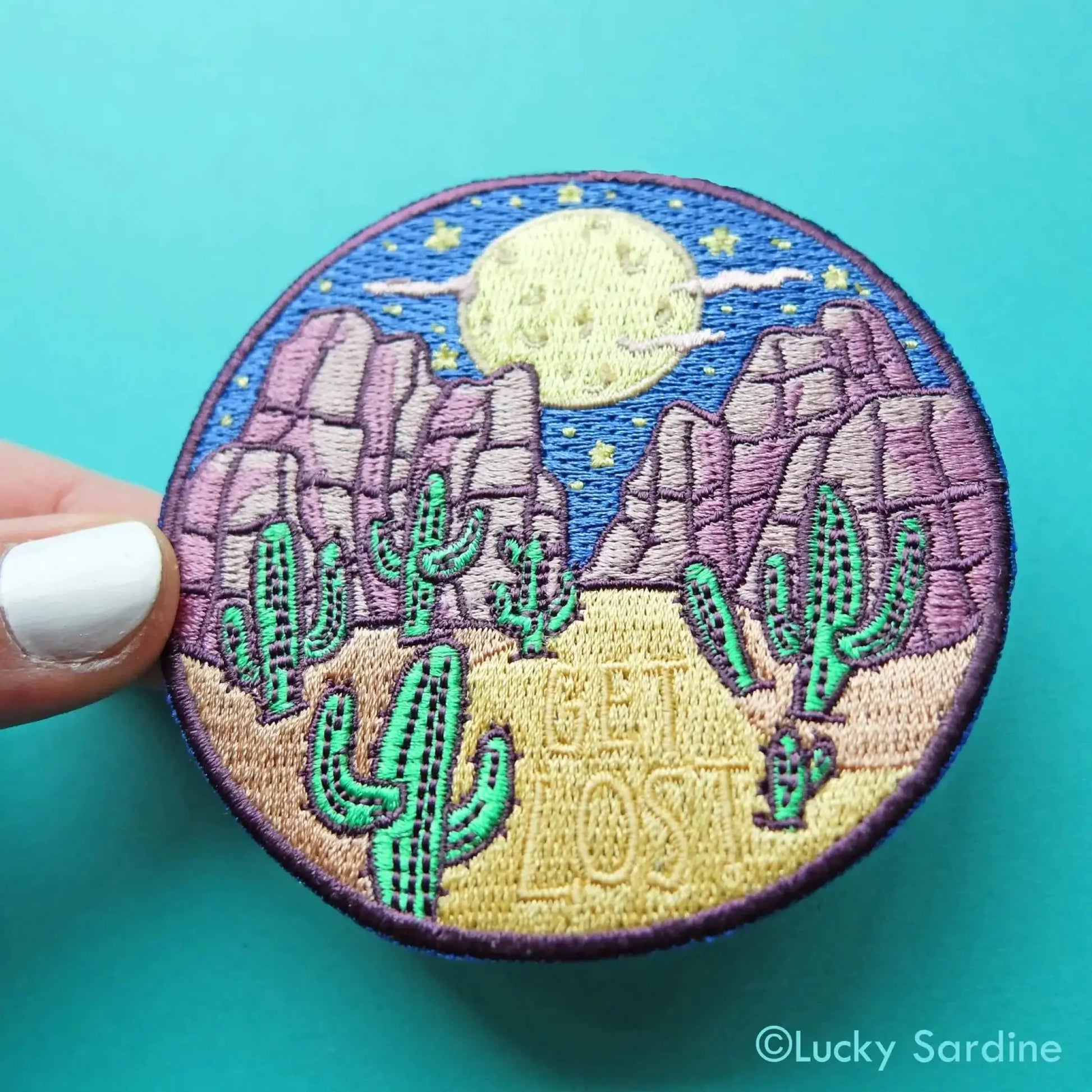 Desert Night Get Lost Embroidered Patch