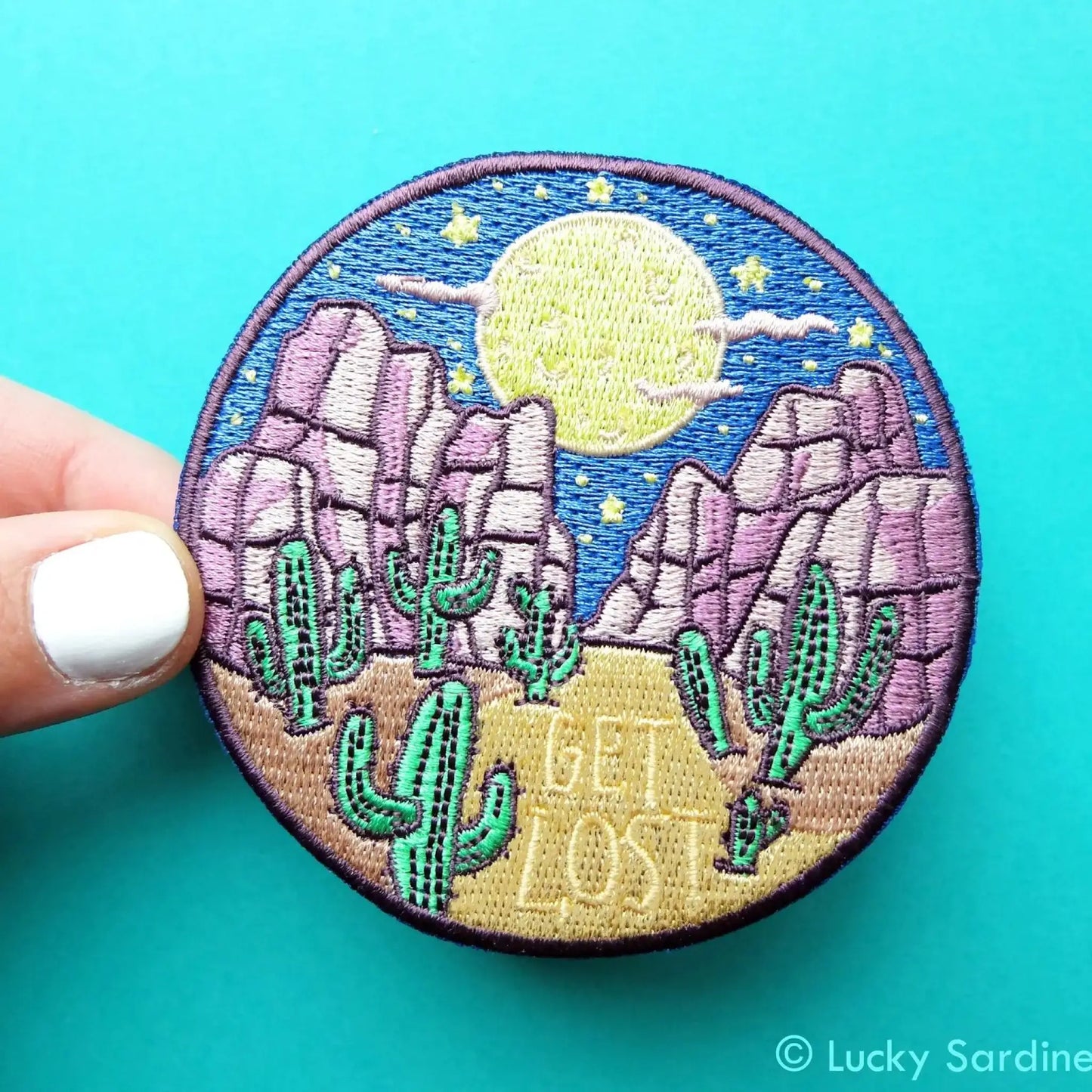 Desert Night Get Lost Embroidered Patch