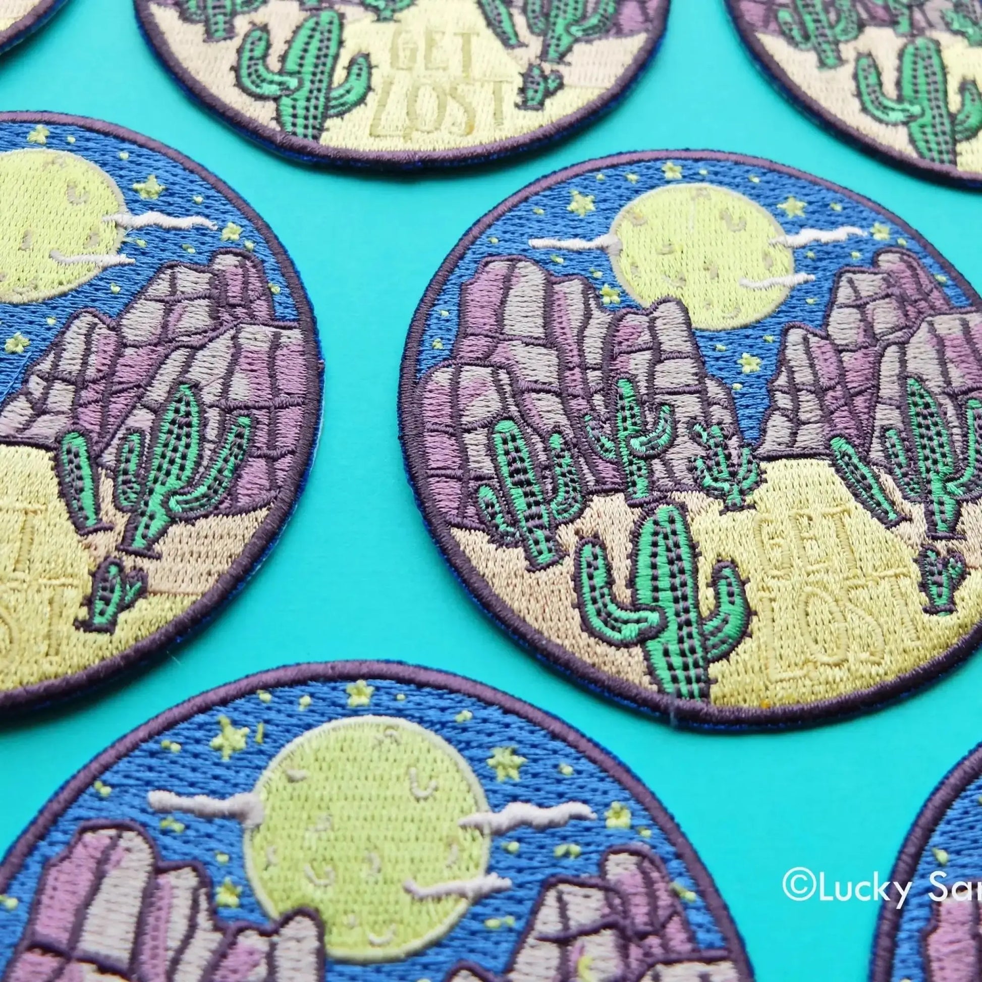 Desert Night Get Lost Embroidered Patch