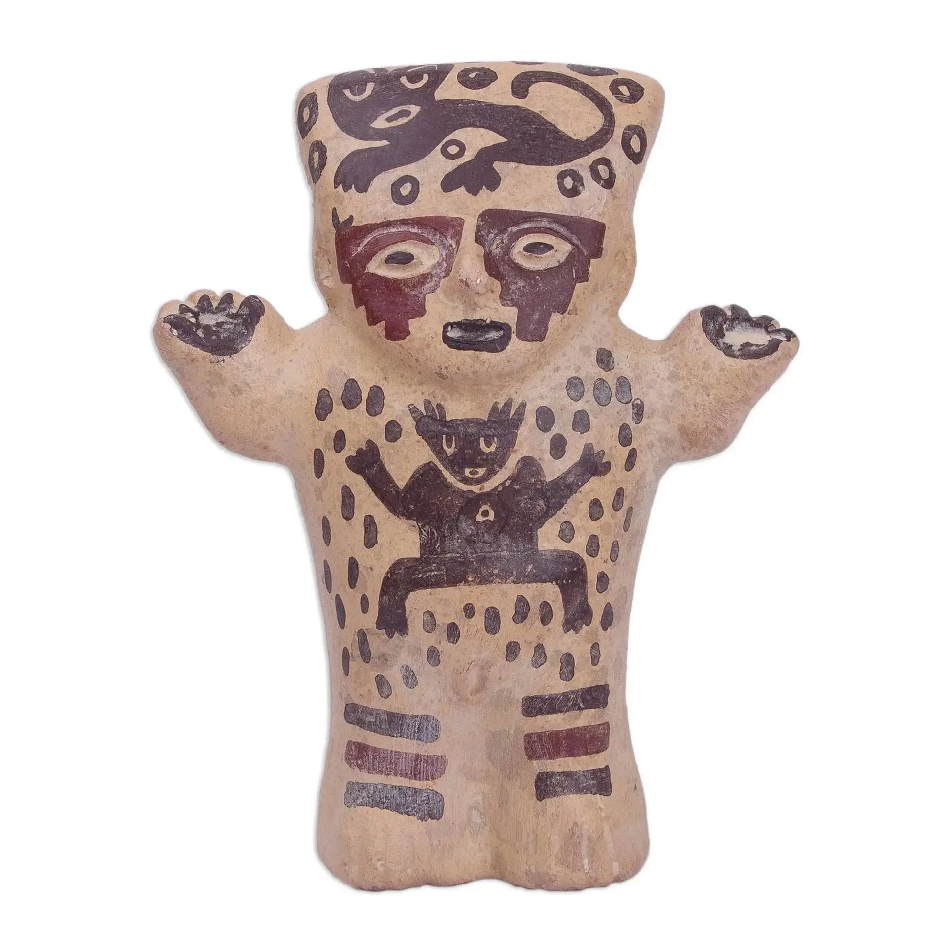 Female Cuchimilco - Archaeological Ceramic Statuette from