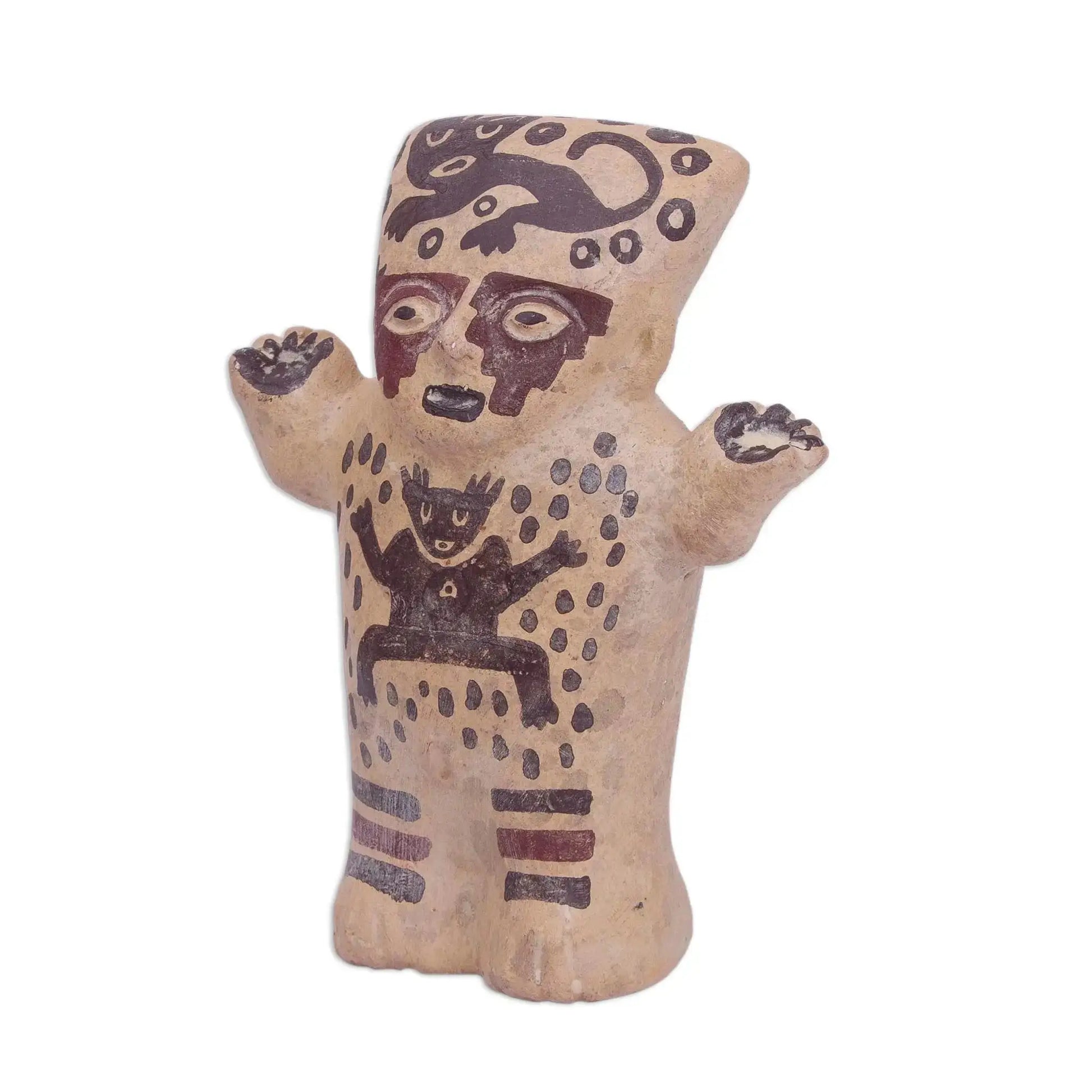 Female Cuchimilco - Archaeological Ceramic Statuette from