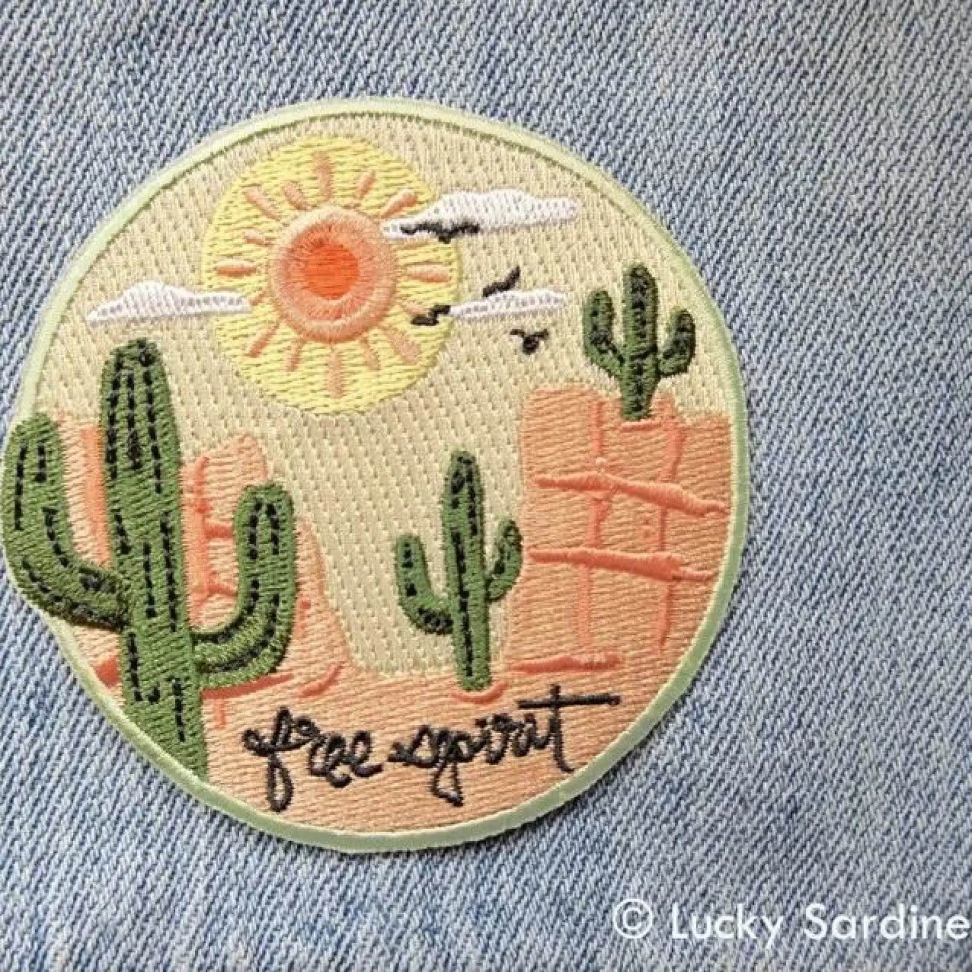 Free Spirit Desert Embroidered Patch