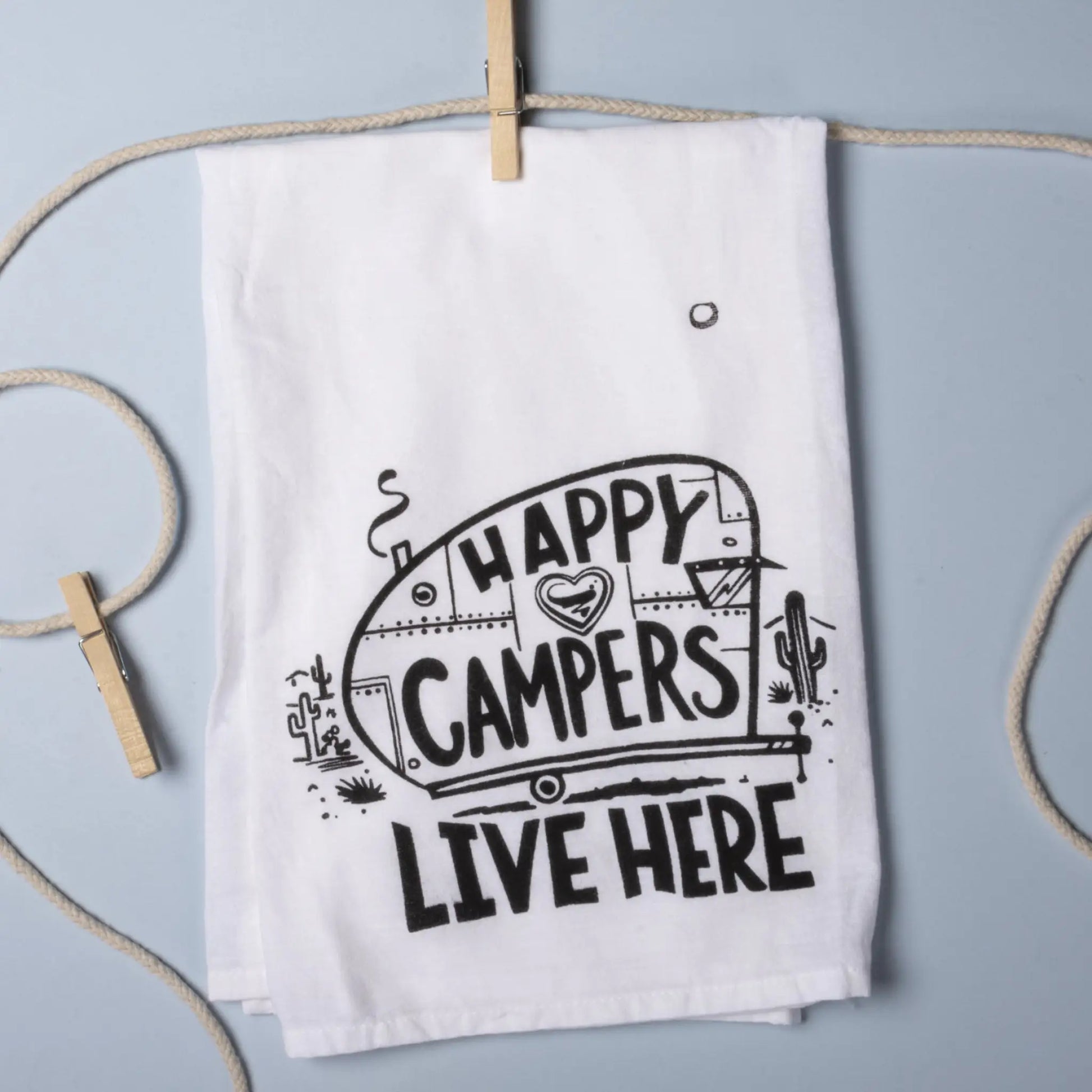Happy Campers dish towel - Towel