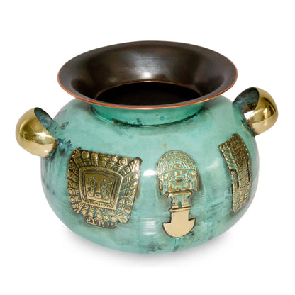Inca Symbolism - Copper and Bronze Vase - Art
