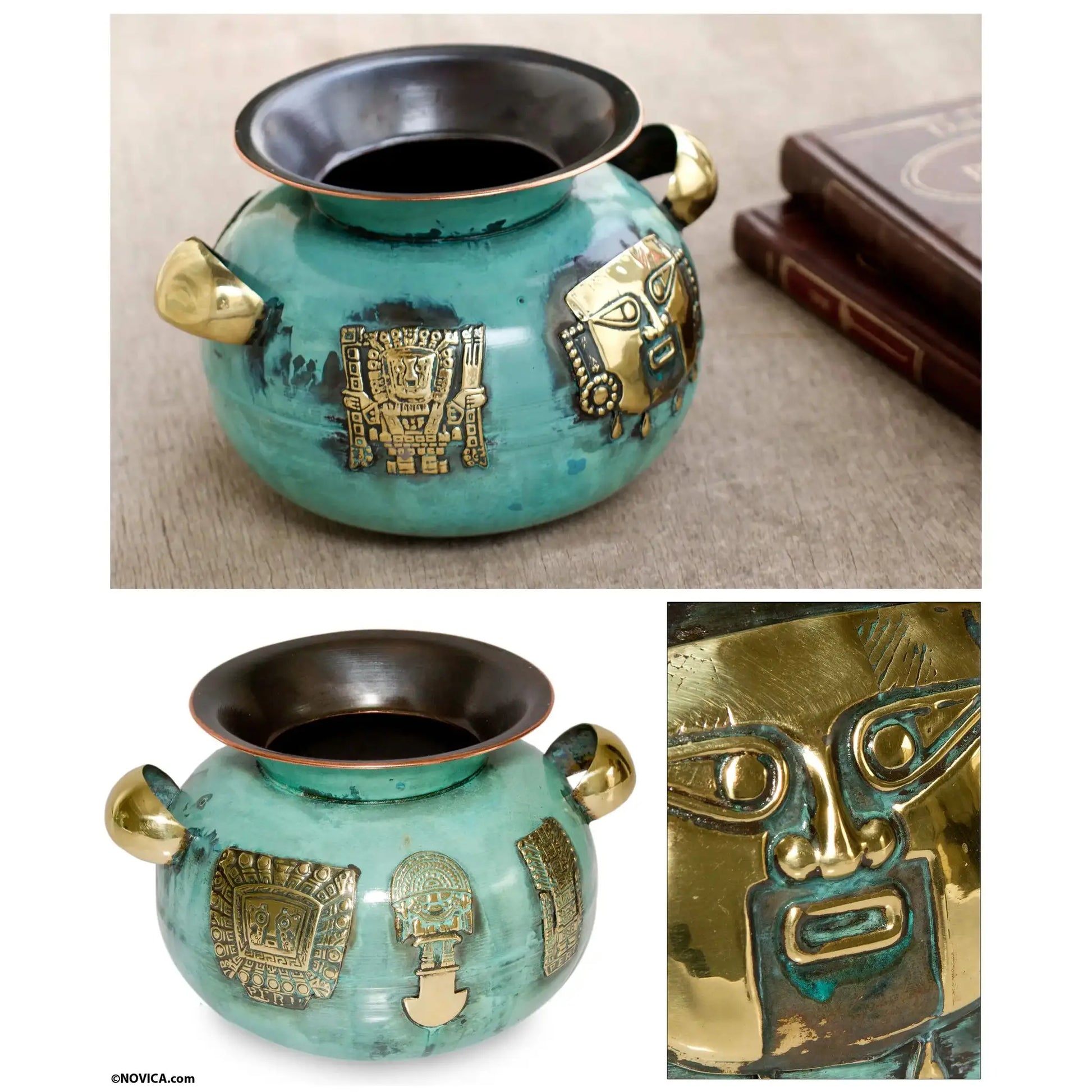 Inca Symbolism - Copper and Bronze Vase - Art