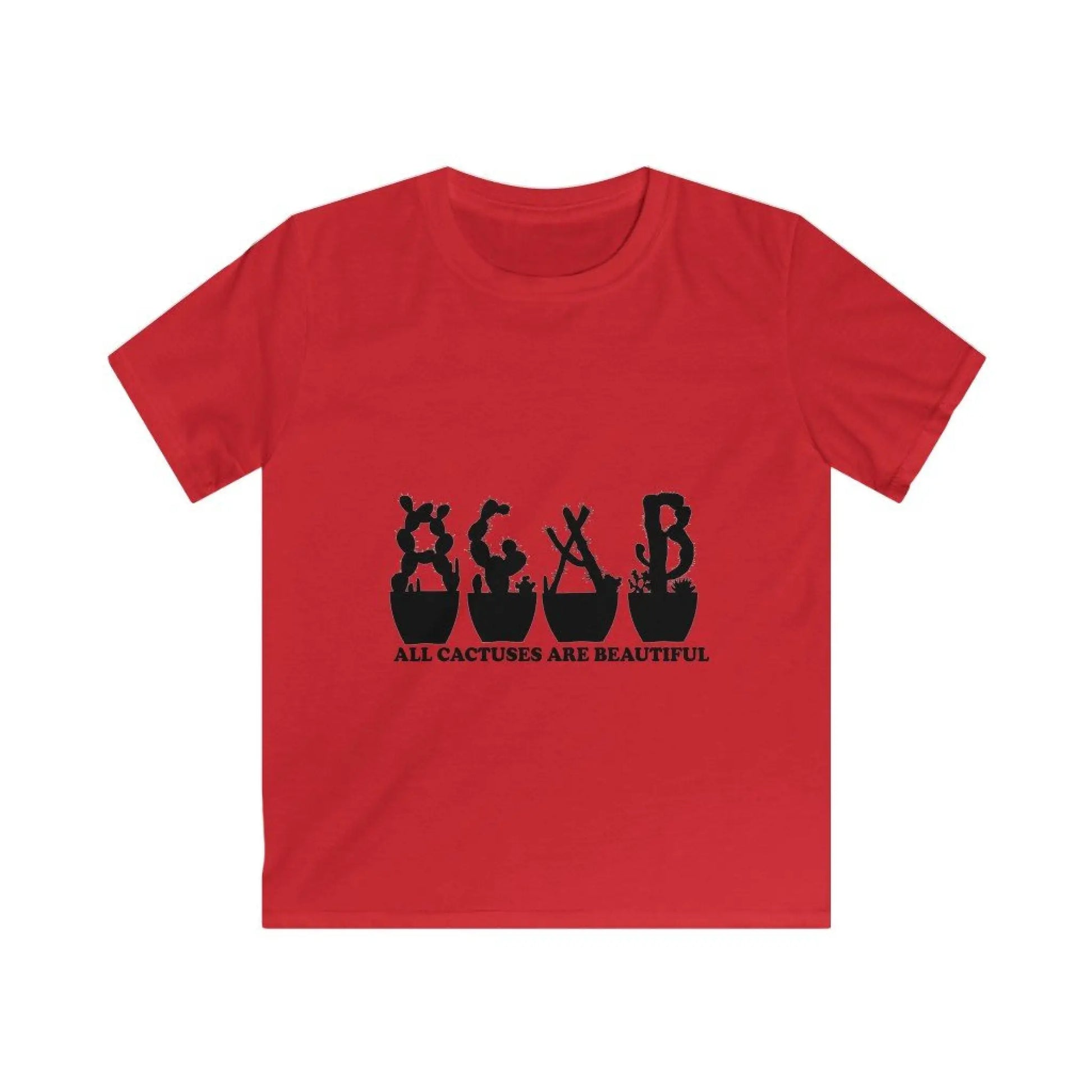 Kids Tee - All Cactuses Are Beautiful - L / Red - clothes