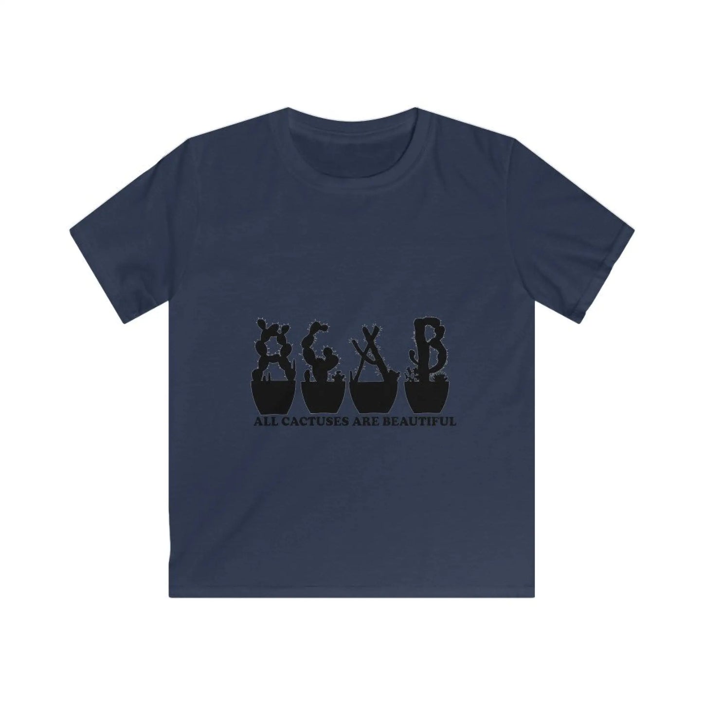Kids Tee - All Cactuses Are Beautiful - S / Navy - clothes
