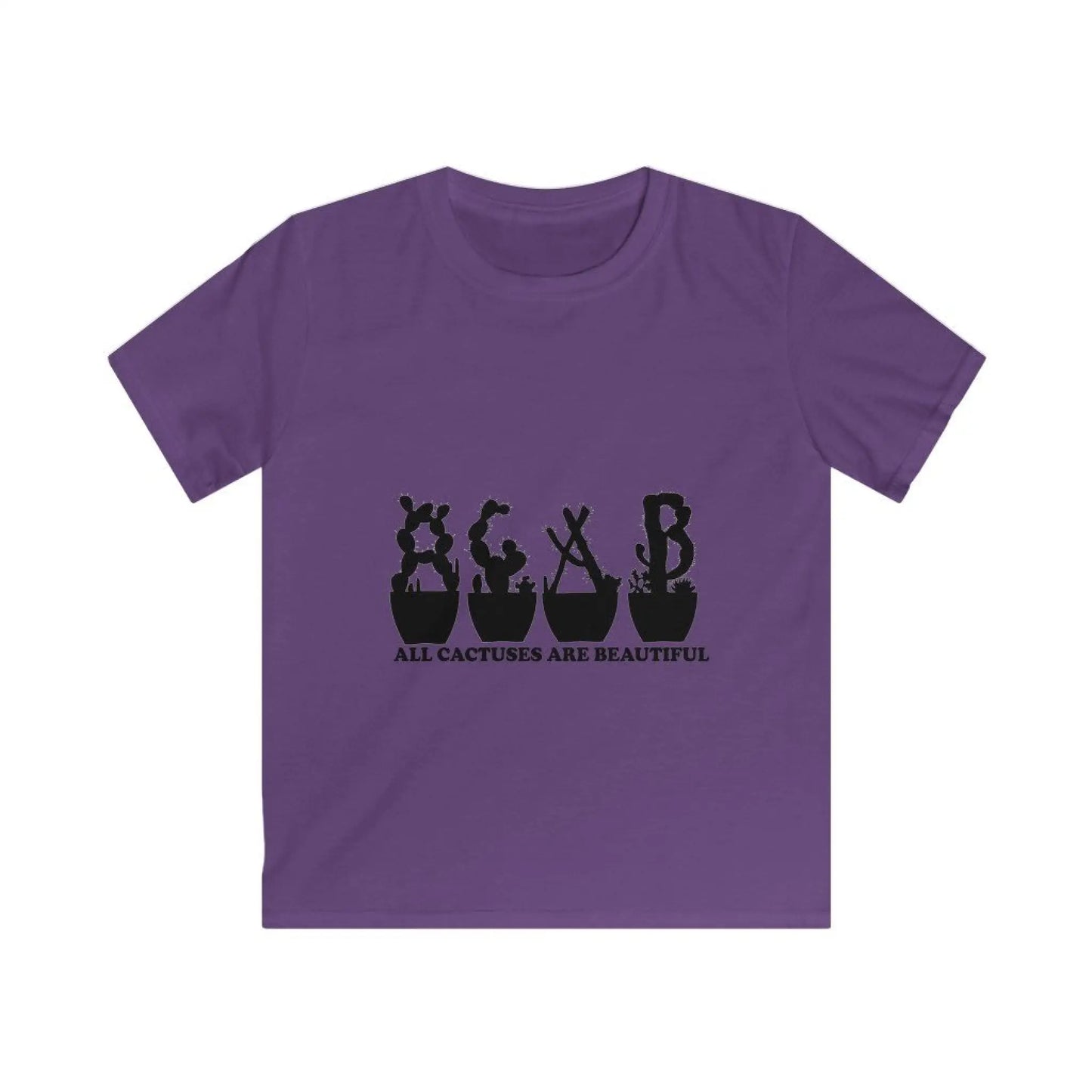Kids Tee - All Cactuses Are Beautiful - L / Purple - clothes