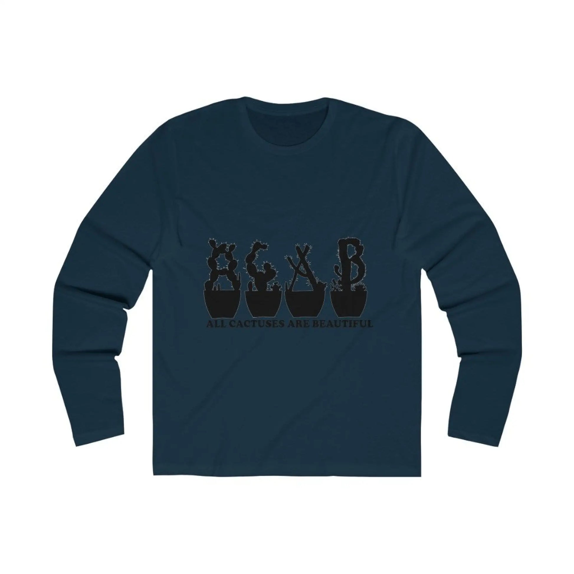 Men’s Long Sleeve Crew Tee - All Cactuses are Beautiful -