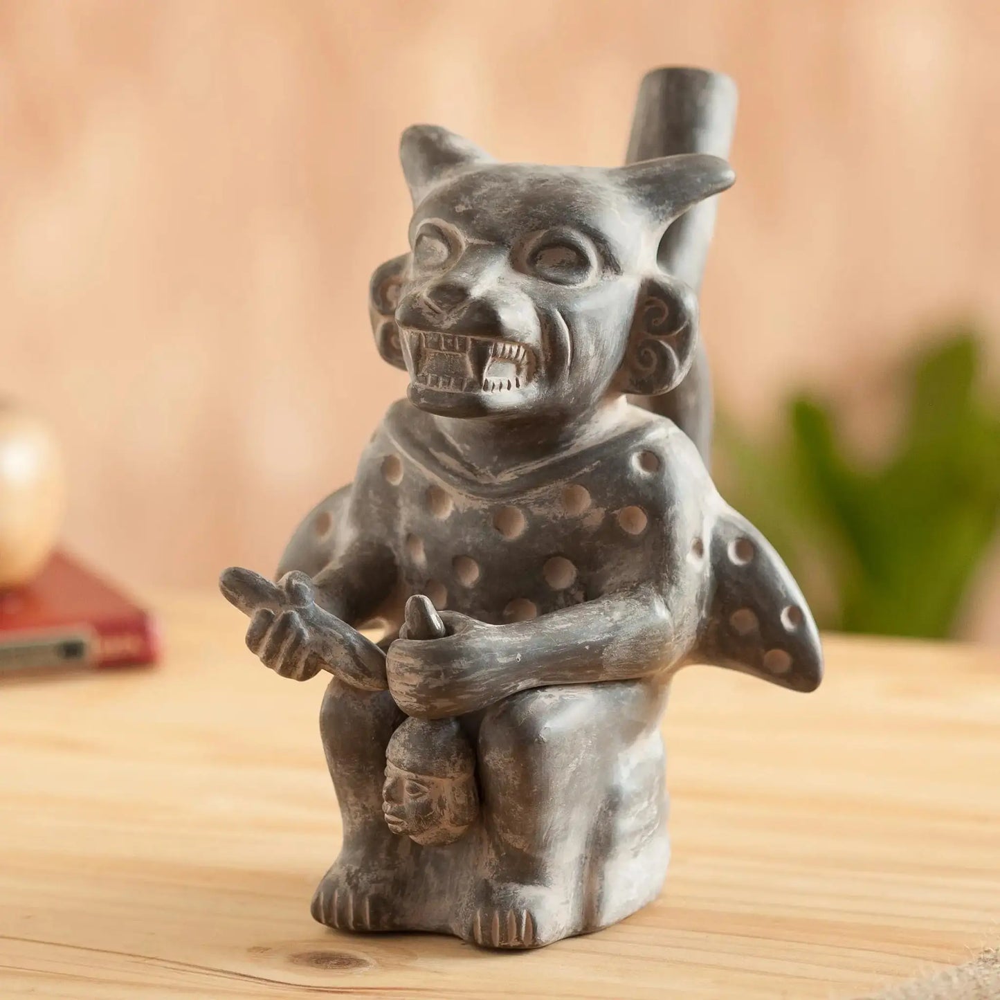 Moche Cutthroat - Ceramic Sculpture - Art