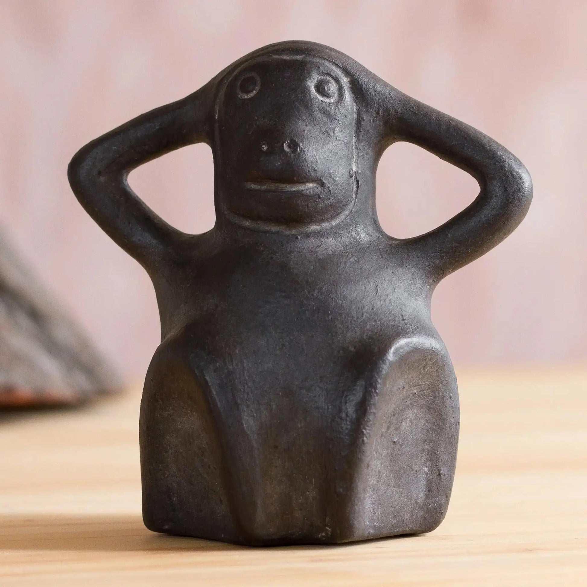 Mochica Monkey - Chavin Replica Ceramic Sculpture from Peru