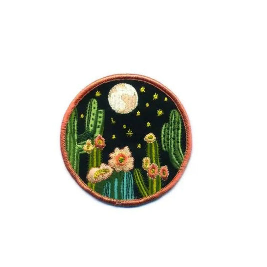 Night Cactus embroidered patch - Patch