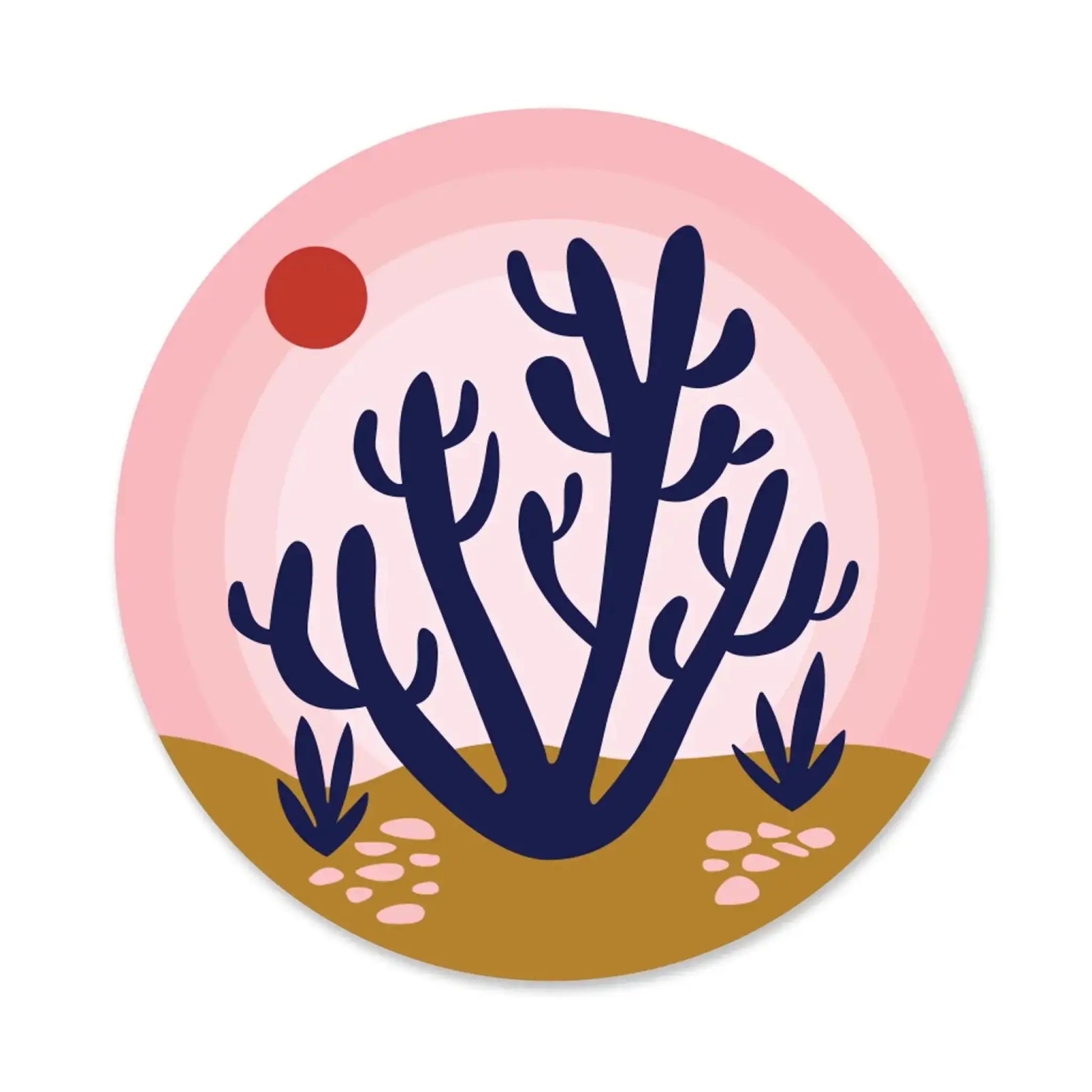 Pink Sky Desert Sticker