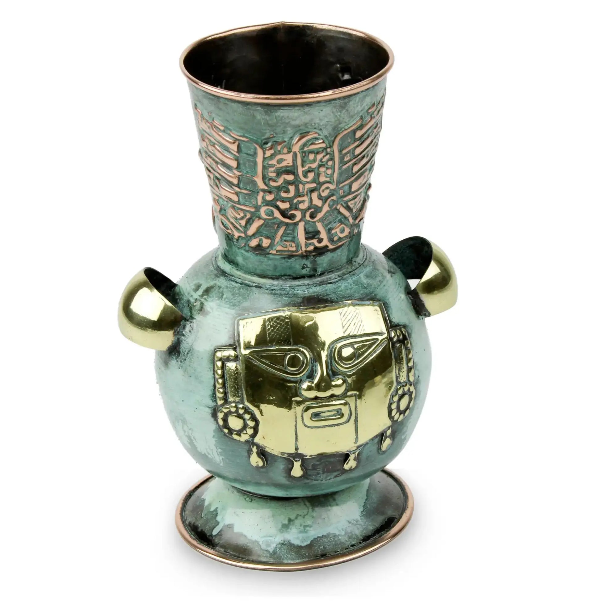 Proud Warrior - copper and bronze vase - Art