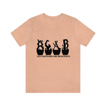 Shirts - All Cactuses Are Beautiful - Heather Peach / S -