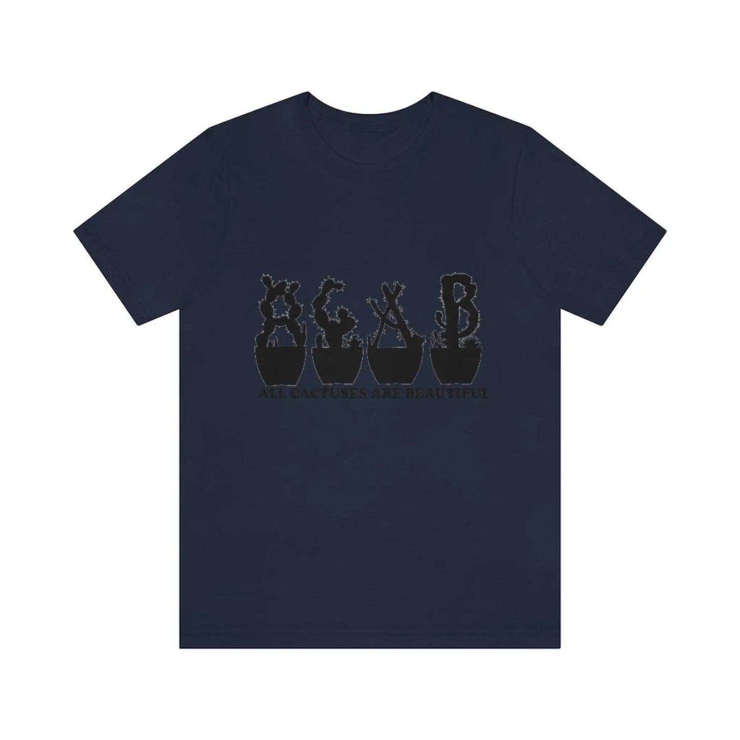 Shirts XL - All Cactuses Are Beautiful - Navy / T-Shirt