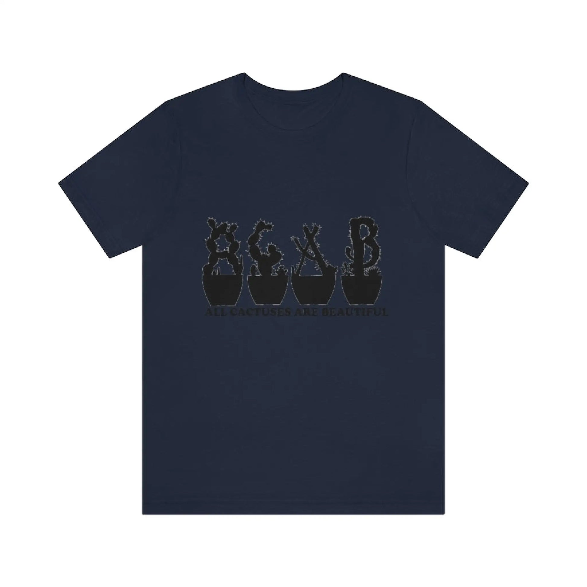 Shirts XL - All Cactuses Are Beautiful - Navy / T-Shirt