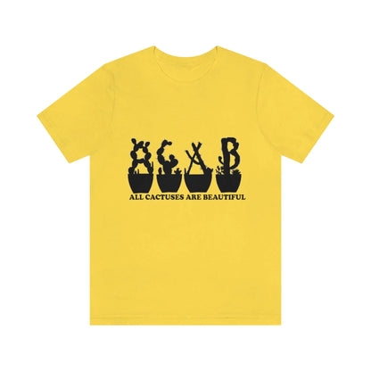 Shirts XL - All Cactuses Are Beautiful - Yellow / T-Shirt