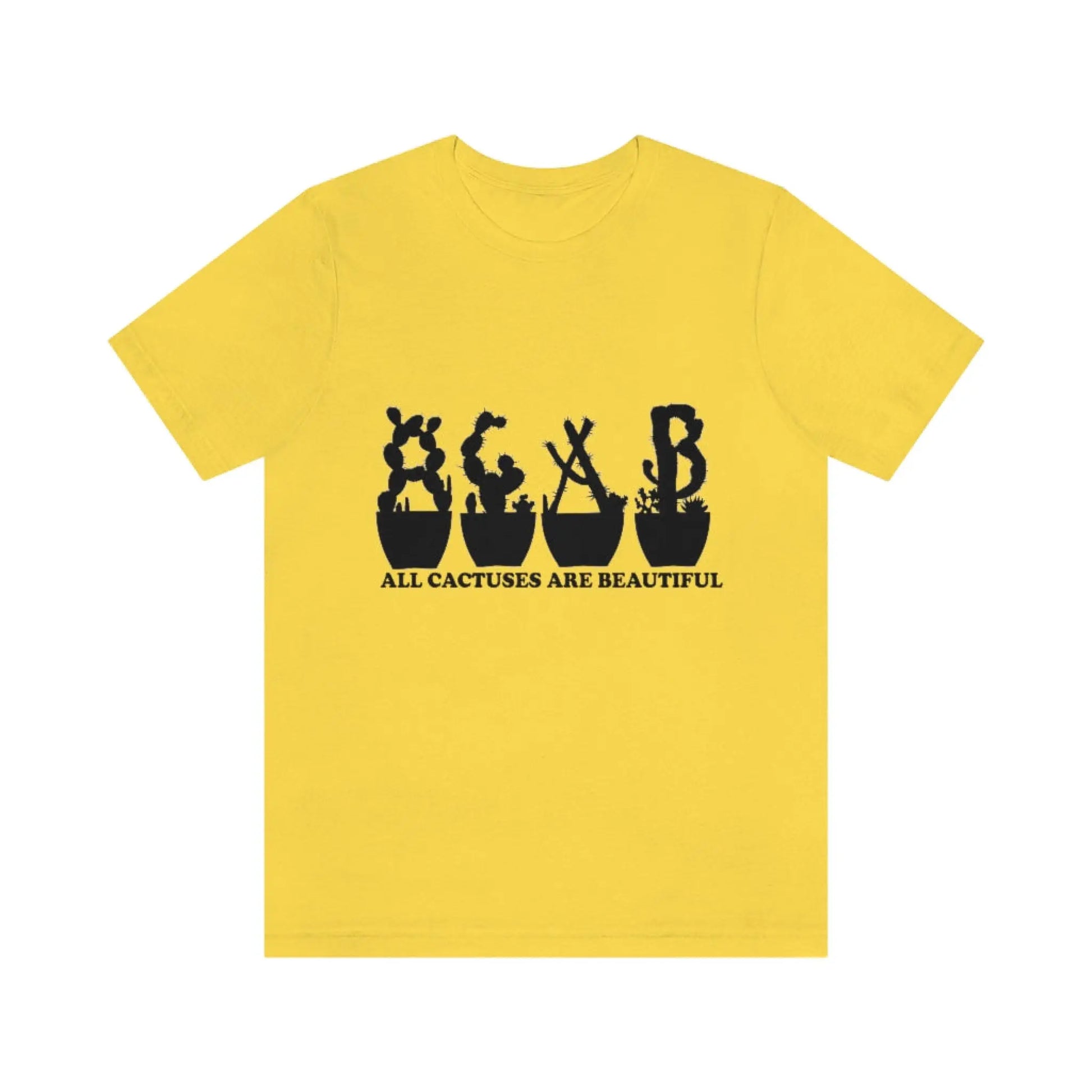 Shirts - All Cactuses Are Beautiful - Yellow / S - T-Shirt