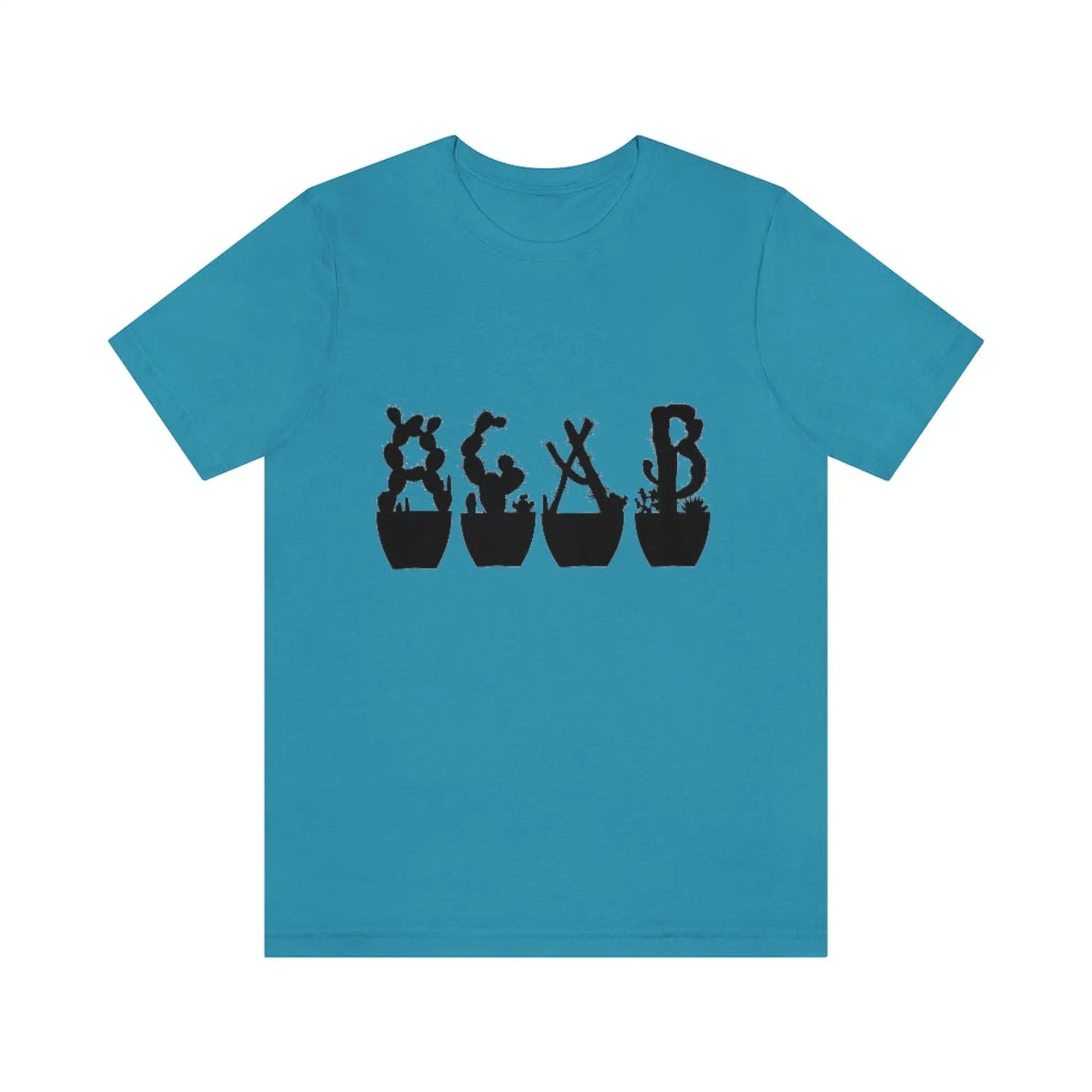 Shirts XL - Just Beautiful Cactuses - Aqua / T-Shirt