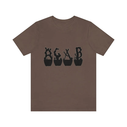 Shirts - Just Beautiful Cactuses - Brown / S - T-Shirt
