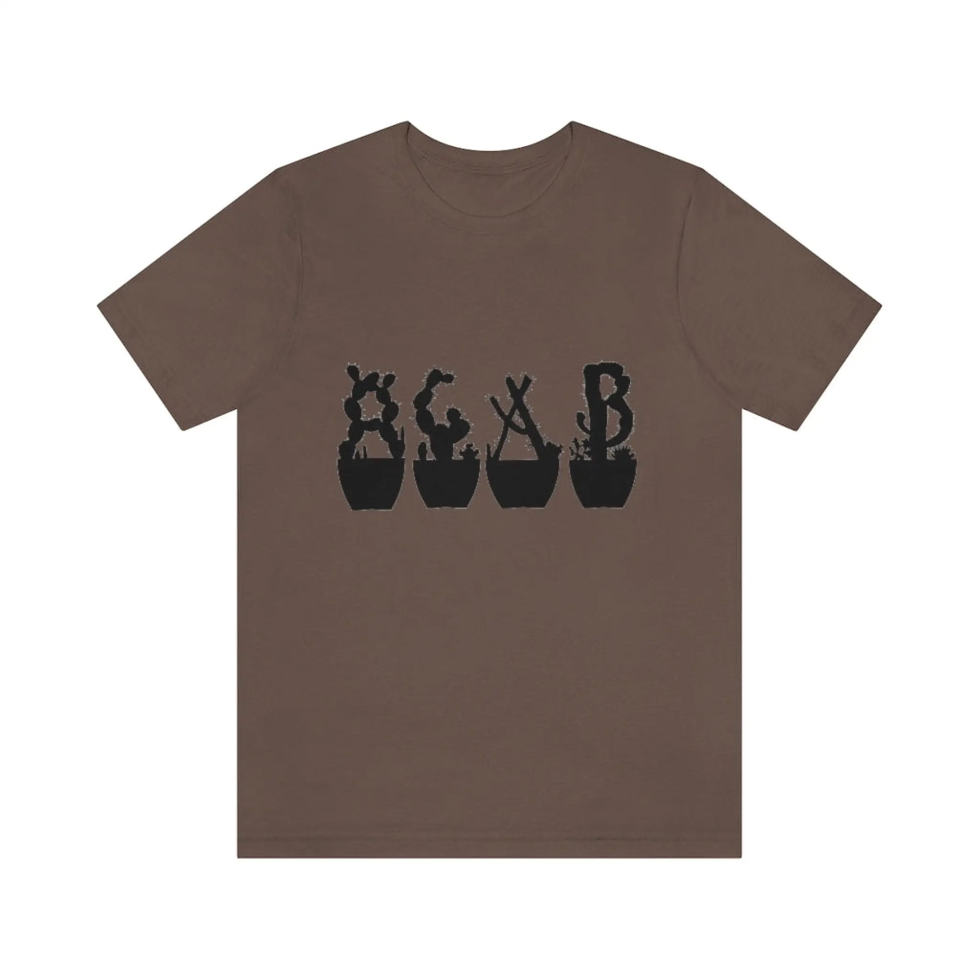 Shirts XL - Just Beautiful Cactuses - Brown / T-Shirt