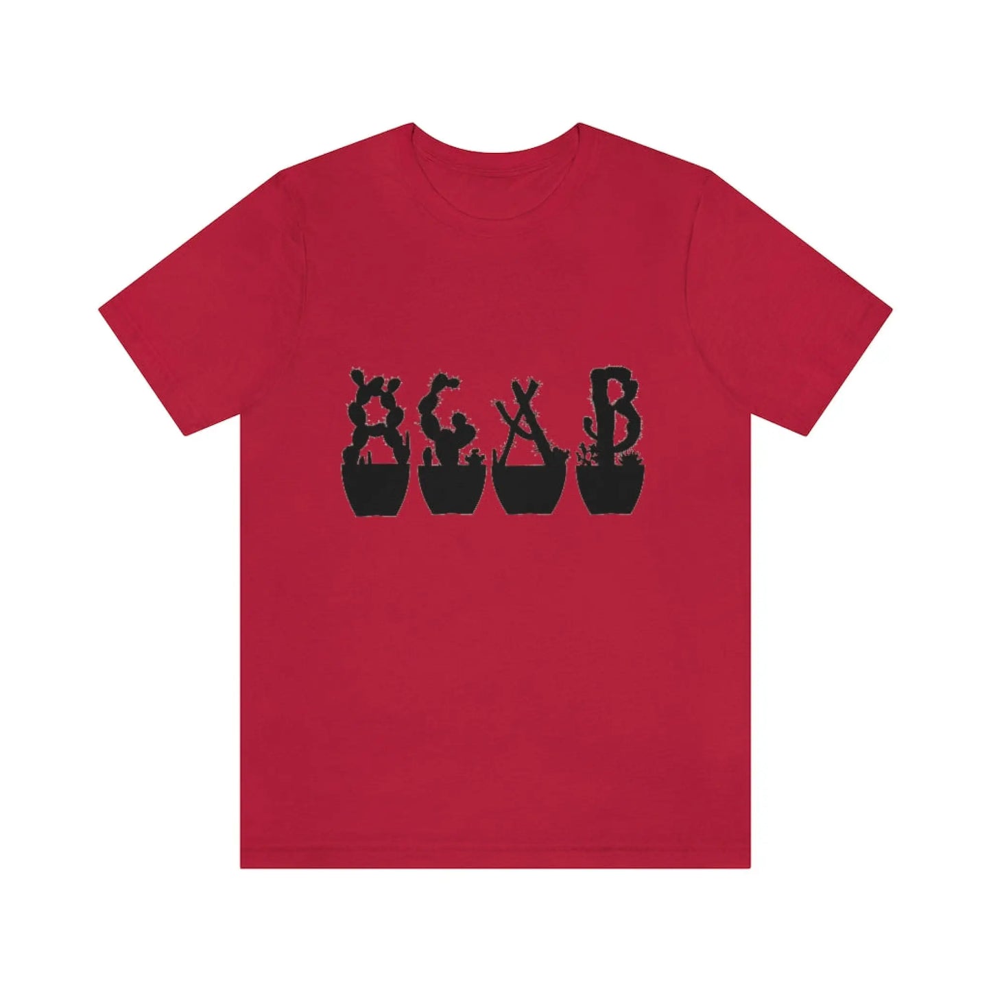 Shirts - Just Beautiful Cactuses - Red / S - T-Shirt