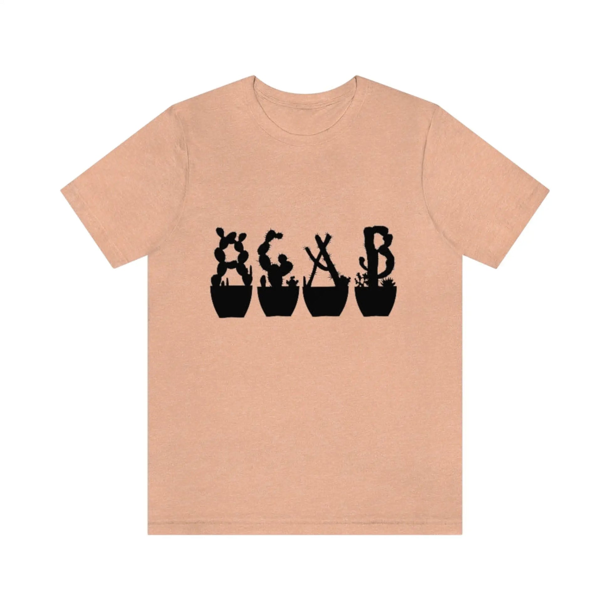 Shirts - Just Beautiful Cactuses - Heather Peach / S -